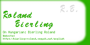 roland bierling business card